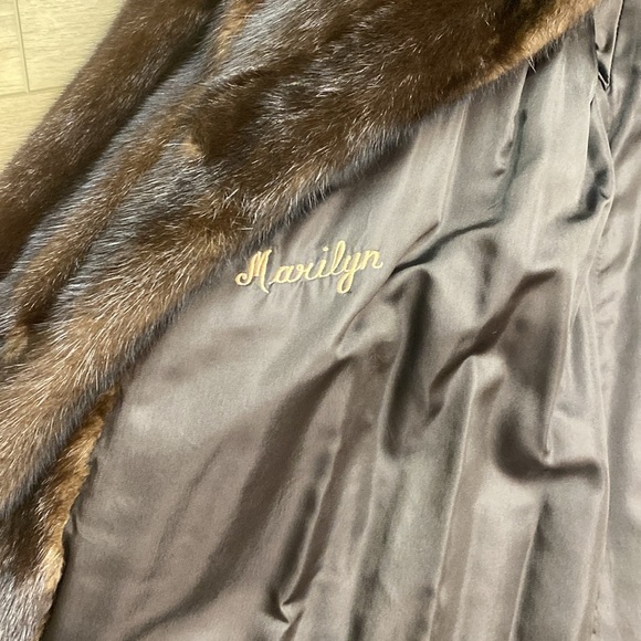 Genuine Mahogany Mink Full Length Coat - Picture 12 of 17
